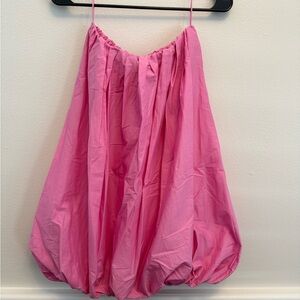 Zara Pink Strapless Bubble Dress